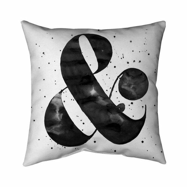 Fondo 26 x 26 in. Ampersand-Double Sided Print Indoor Pillow FO3327728